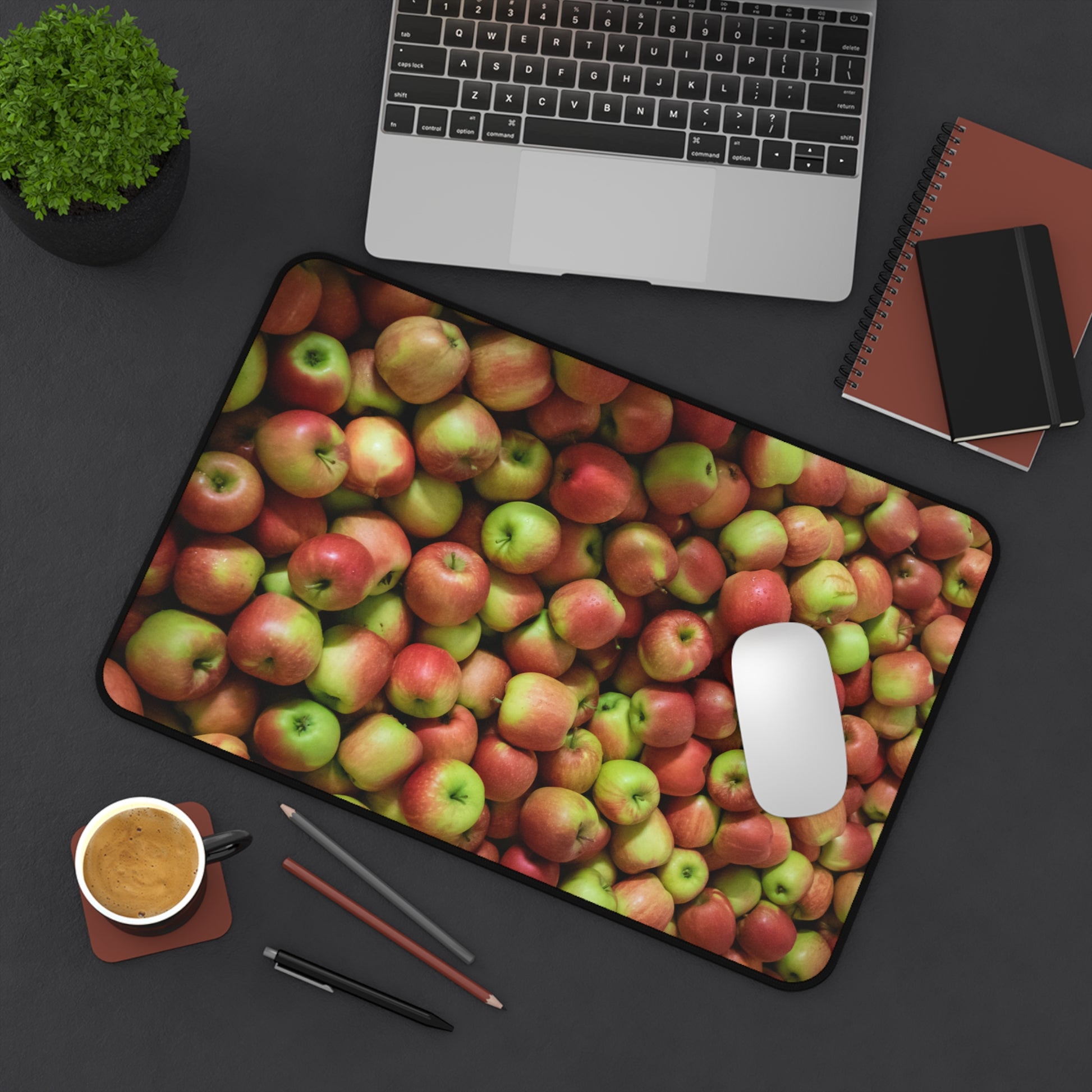 Large Luxury Desk Mat Premium Quality Neoprene Mouse Pad Red Apples Desk Mat Light Weight Multi-Functional Desk Mat Office Supplies - The Storied Desktop