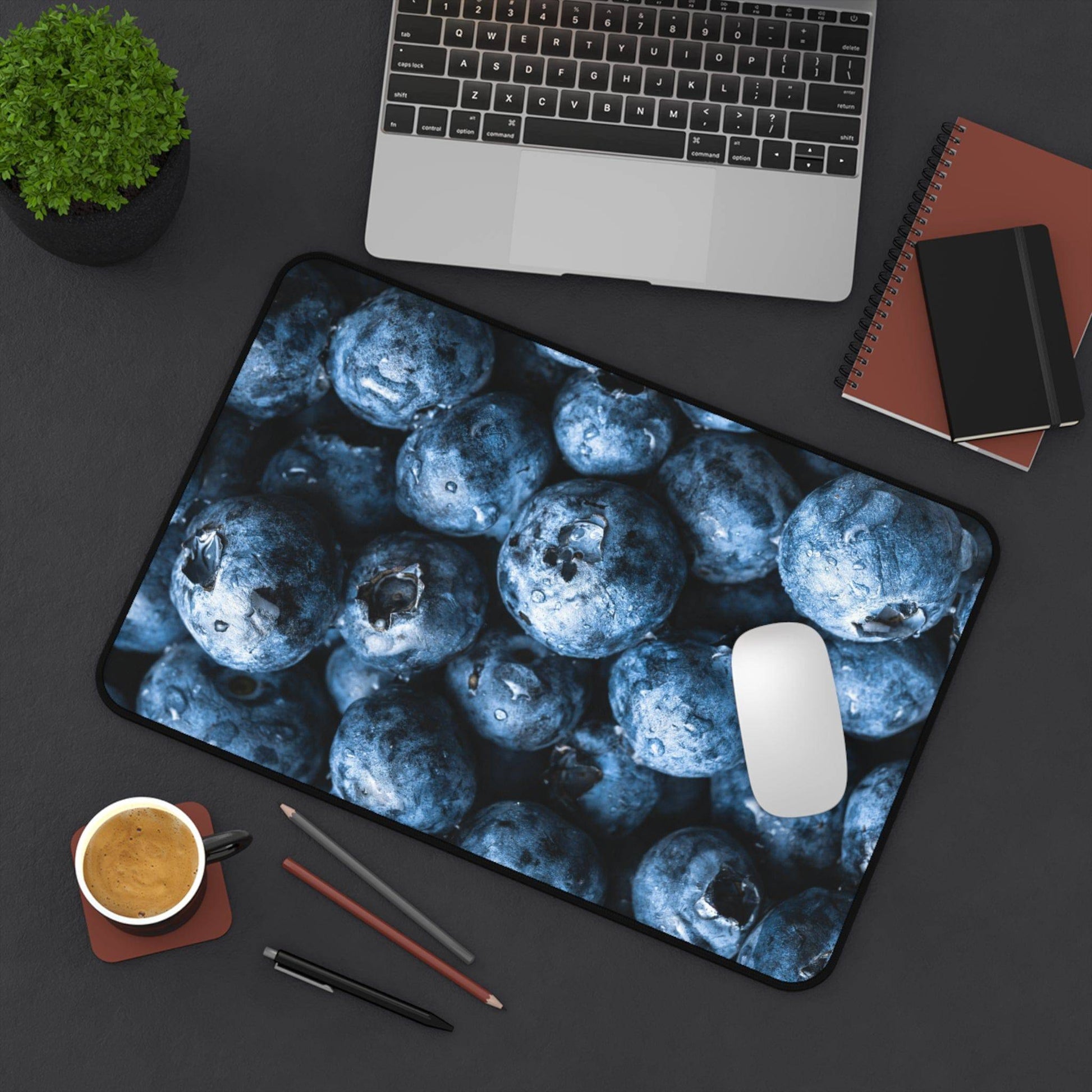 Large Luxury Desk Mat Premium Quality Neoprene Mouse Pad Blueberries Desk Mat Fruits Light Weight Multi-Functional Desk Mat Office Supplies - The Storied Desktop