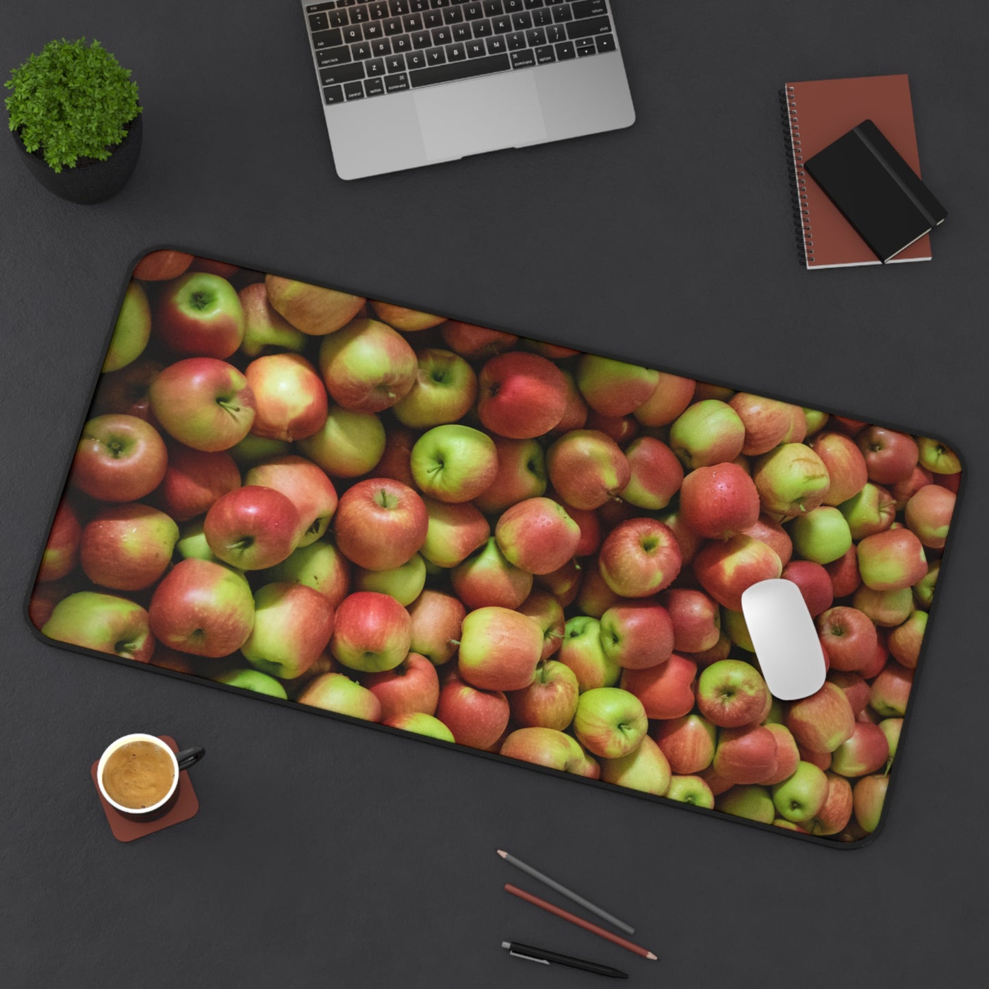 Large Luxury Desk Mat Premium Quality Neoprene Mouse Pad Red Apples Desk Mat Light Weight Multi-Functional Desk Mat Office Supplies - The Storied Desktop