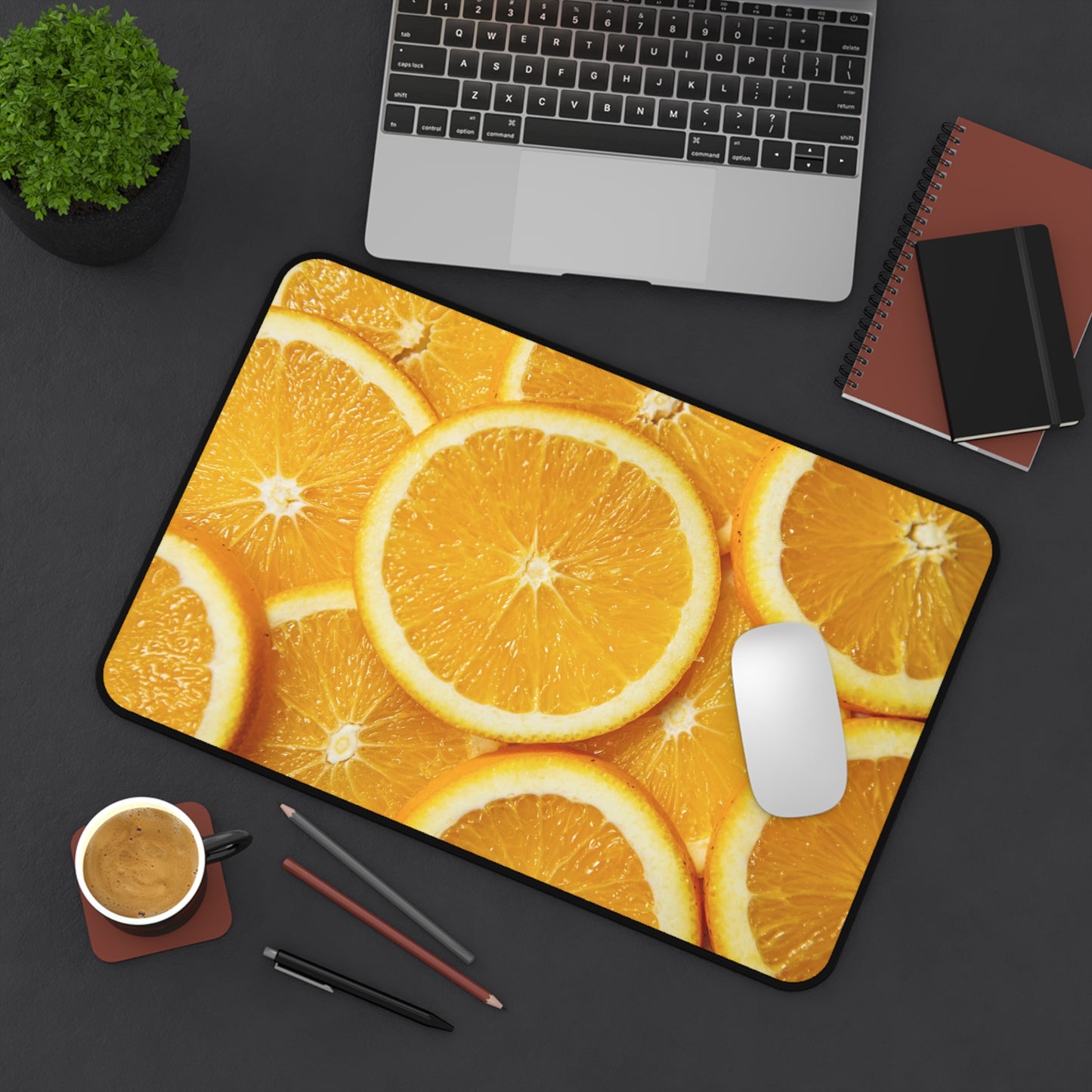 Large Luxury Desk Mat Premium Quality Neoprene Mouse Pad Orange Slices Desk Mat Light Weight Multi-Functional Desk Mat Office Supplies - The Storied Desktop