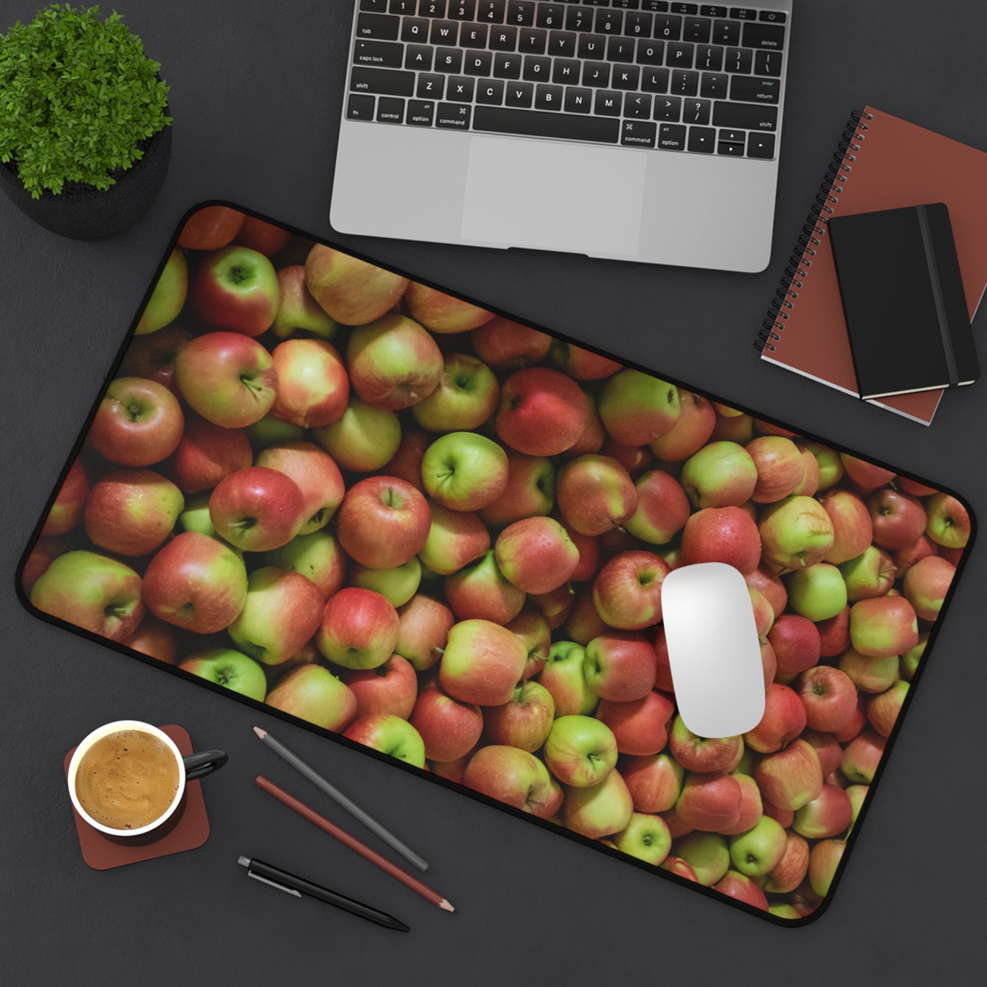 Large Luxury Desk Mat Premium Quality Neoprene Mouse Pad Red Apples Desk Mat Light Weight Multi-Functional Desk Mat Office Supplies - The Storied Desktop