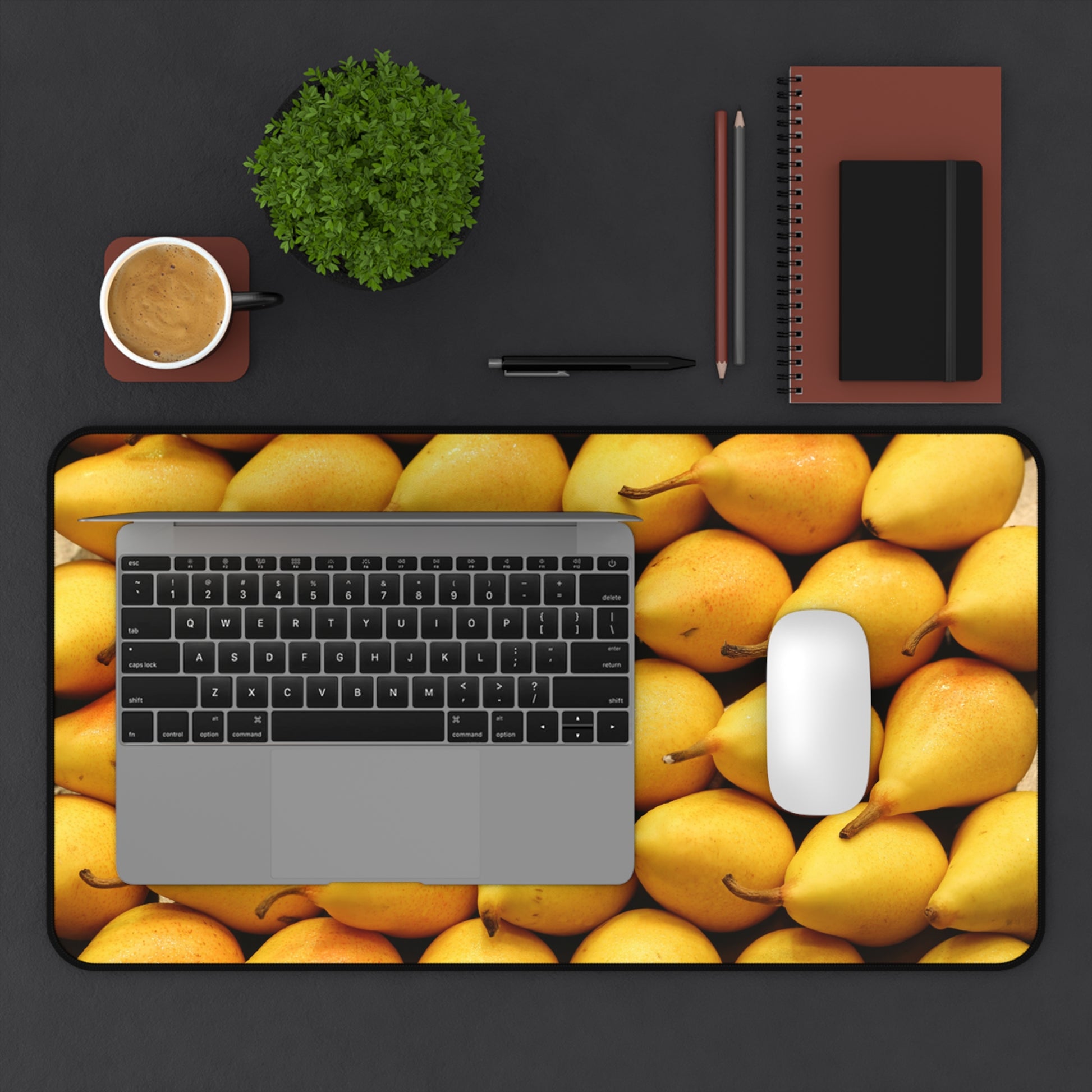 Large Luxury Desk Mat Premium Quality Neoprene Mouse Pad Yellow Pears Desk Mat Light Weight Multi-Functional Desk Mat Office Supplies - The Storied Desktop