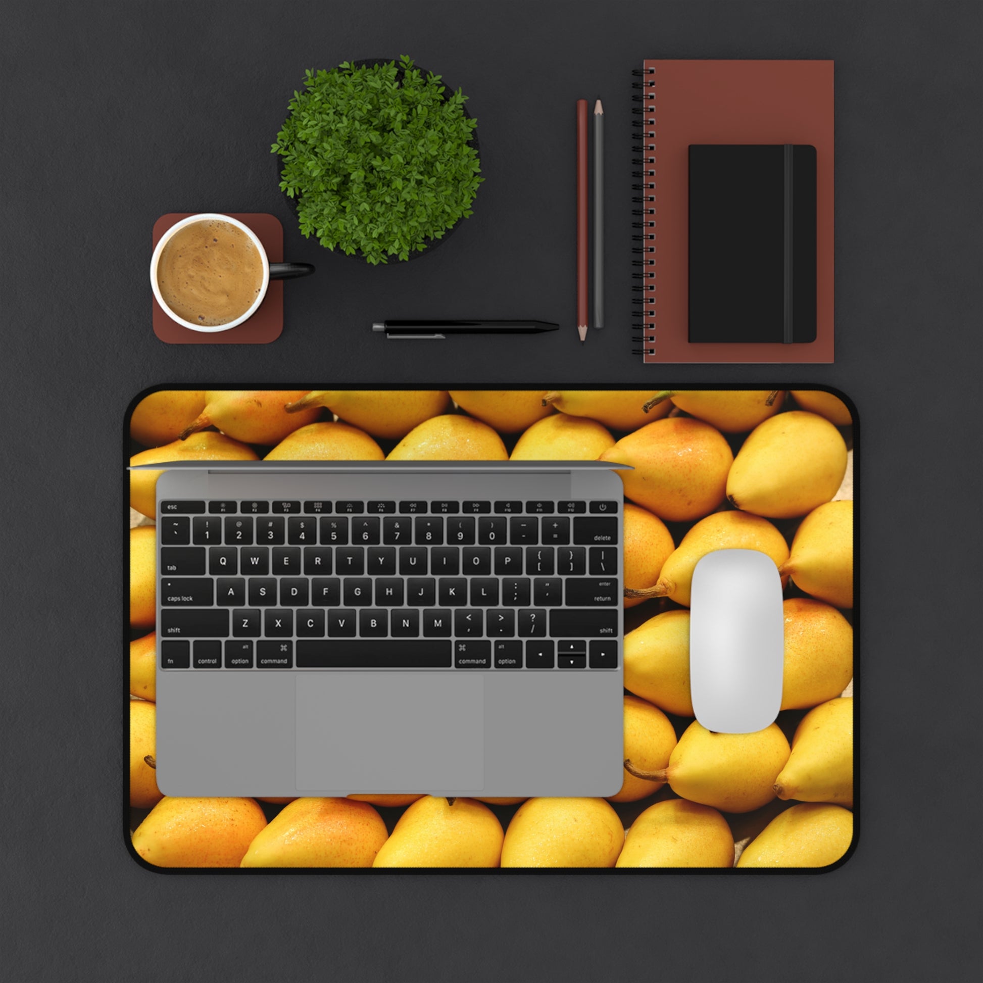 Large Luxury Desk Mat Premium Quality Neoprene Mouse Pad Yellow Pears Desk Mat Light Weight Multi-Functional Desk Mat Office Supplies - The Storied Desktop