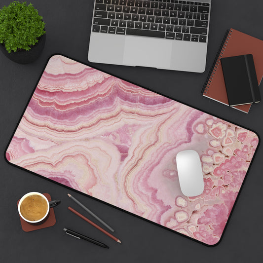 Large Premium Quality Neoprene Mousepad, Pink Quartz Crystal Aesthetic Desk Mat, Light Weight, Multi-Functional Desk Mat, Office  Supplies, Gift for Any Occasion - The Storied Desktop