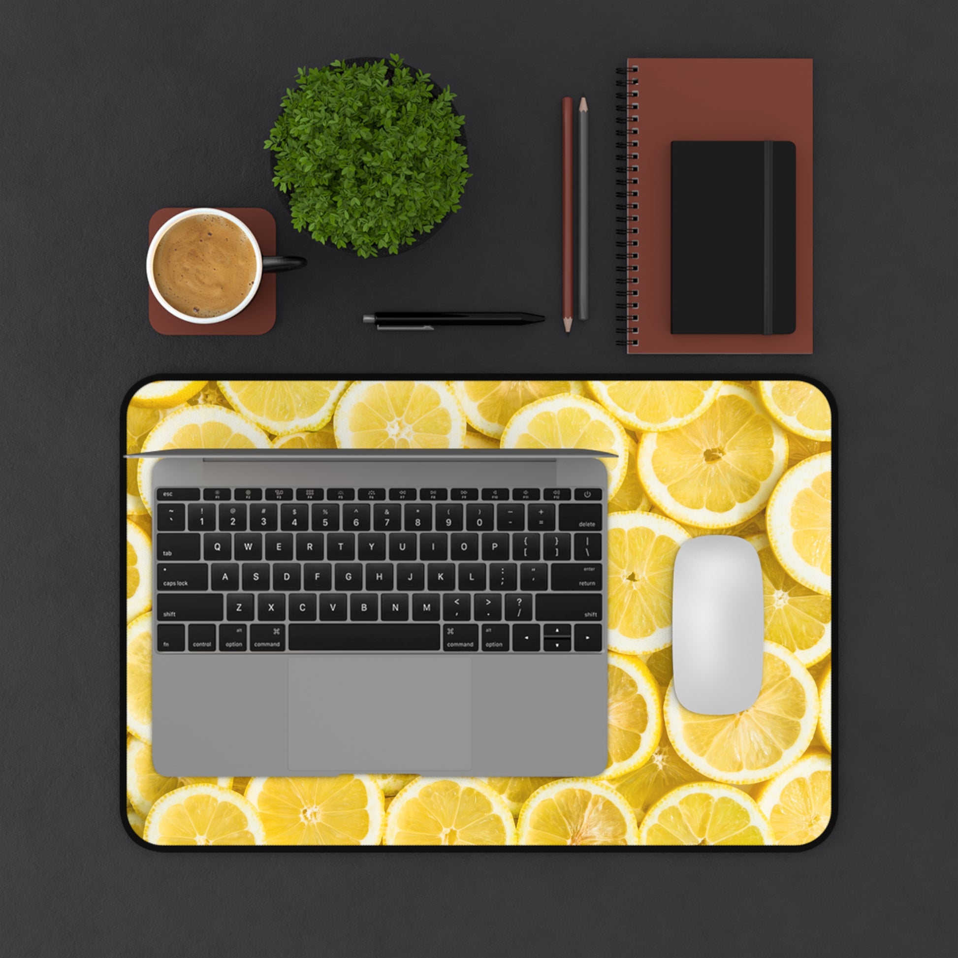 Large Luxury Desk Mat Premium Quality Neoprene Mouse Pad Lemons Desk Mat Light Weight Multi-Functional Desk Mat Office Supplies - The Storied Desktop