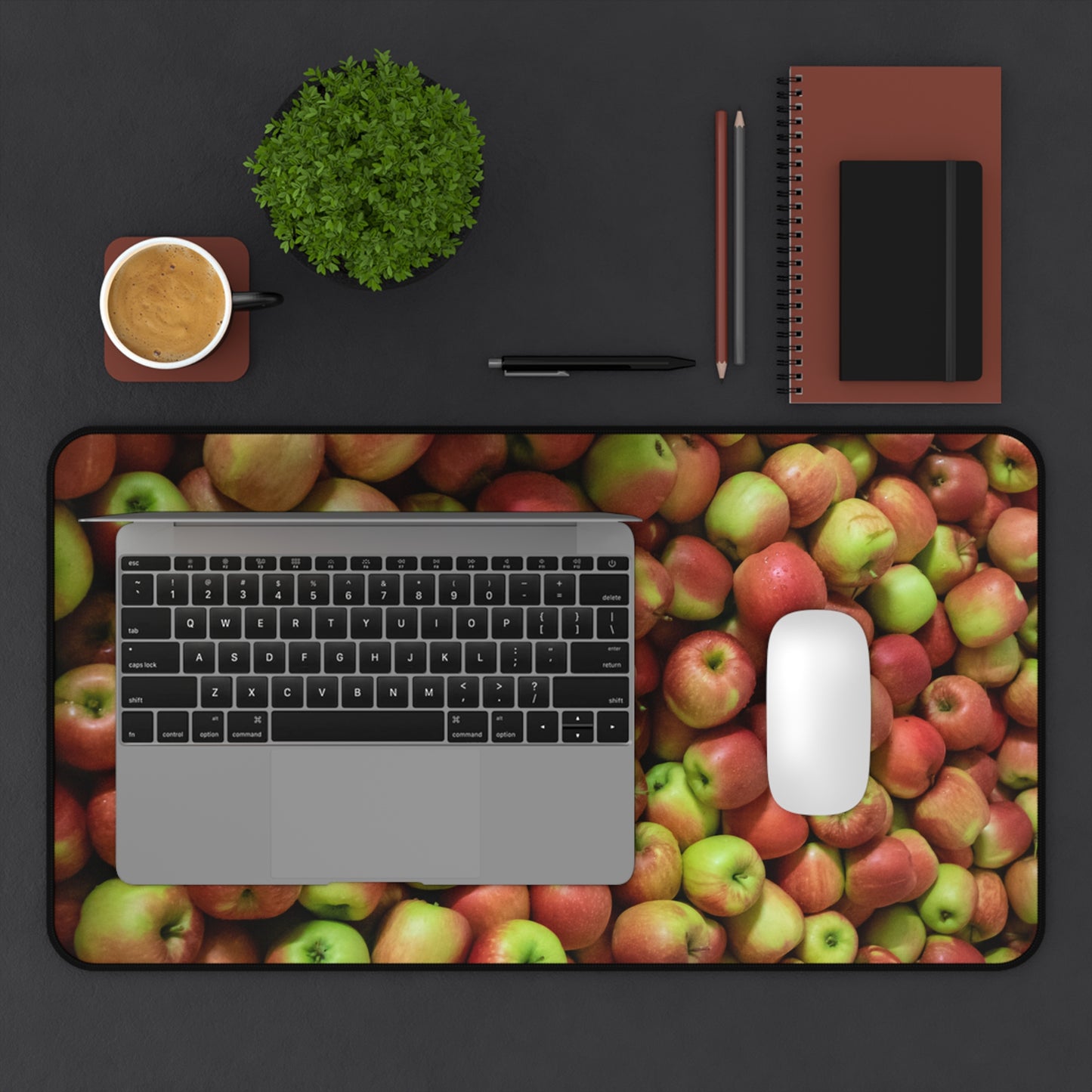 Large Luxury Desk Mat Premium Quality Neoprene Mouse Pad Red Apples Desk Mat Light Weight Multi-Functional Desk Mat Office Supplies - The Storied Desktop