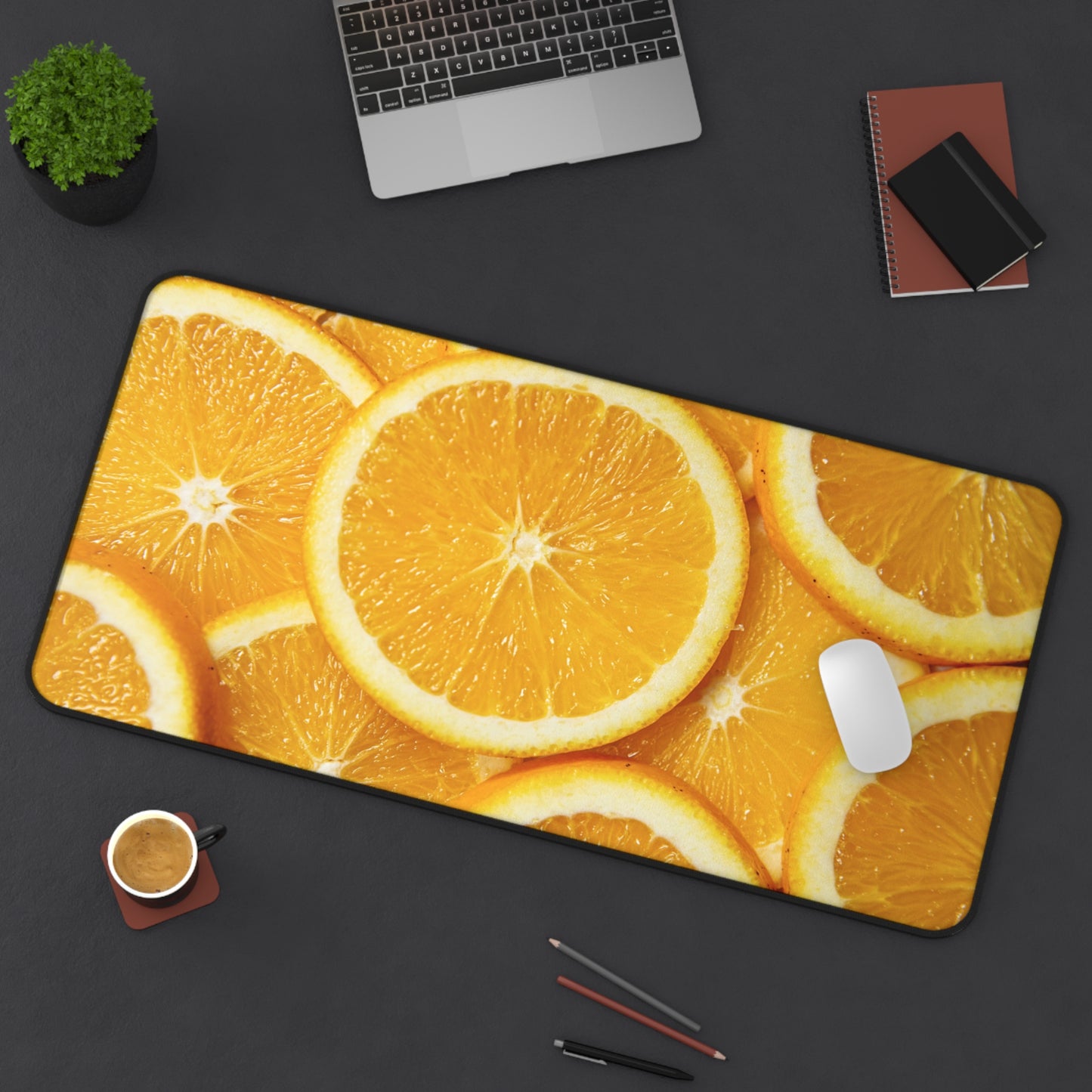 Large Luxury Desk Mat Premium Quality Neoprene Mouse Pad Orange Slices Desk Mat Light Weight Multi-Functional Desk Mat Office Supplies - The Storied Desktop