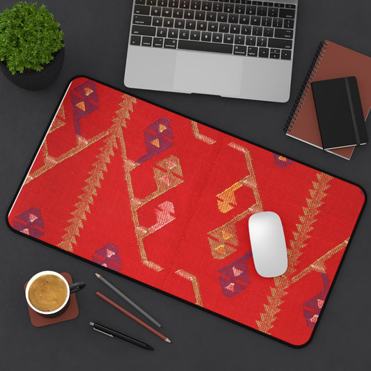 Large Luxury Desk Mat Premium Quality Neoprene, Red Tribal Aesthetic Desk Mat, Light Weight, Multi-Functional Desk Mat, Office  Supplies, Gift for Any Occasion - The Storied Desktop