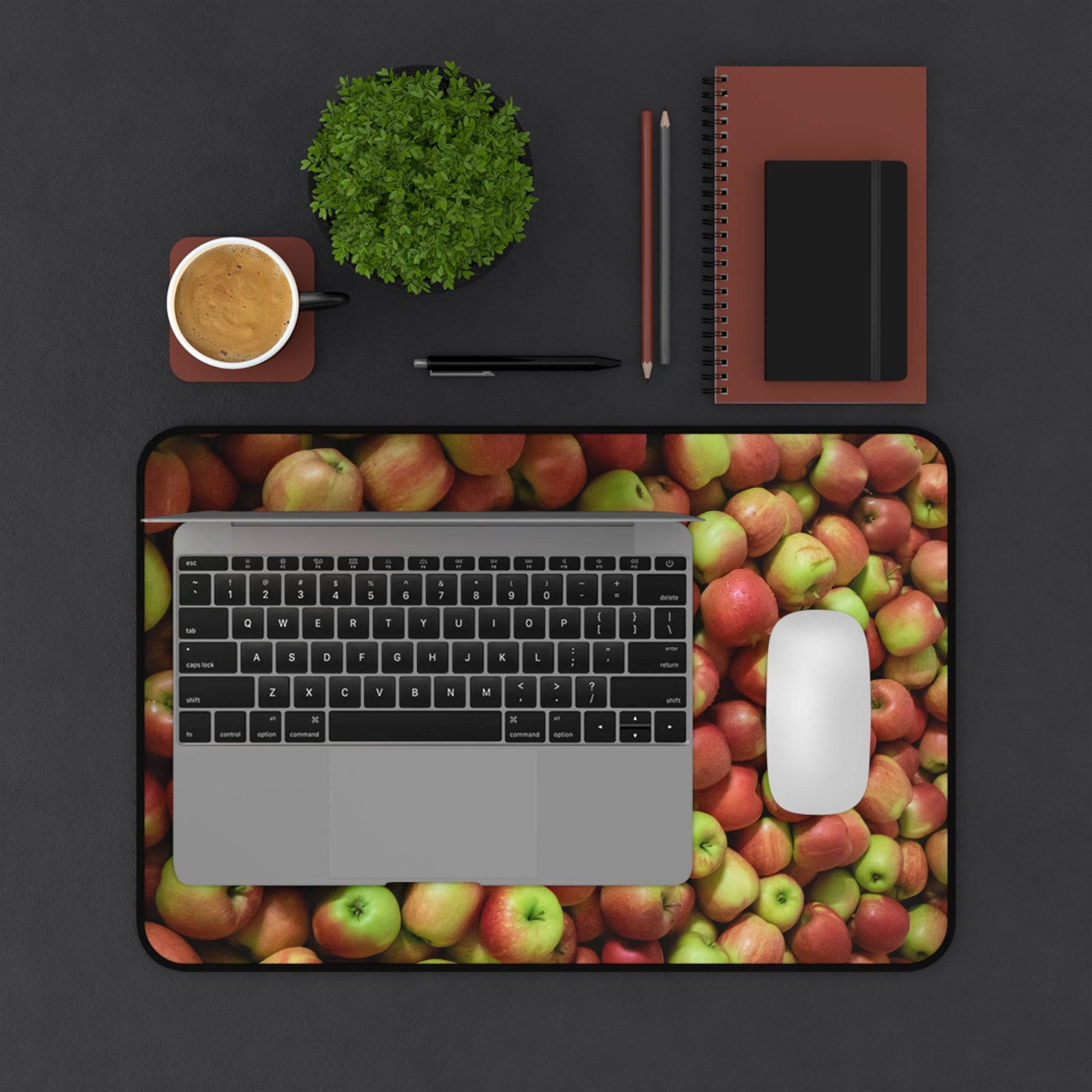 Large Luxury Desk Mat Premium Quality Neoprene Mouse Pad Apples Desk Mat Fruits Light Weight Multi-Functional Desk Mat Office Supplies - The Storied Desktop