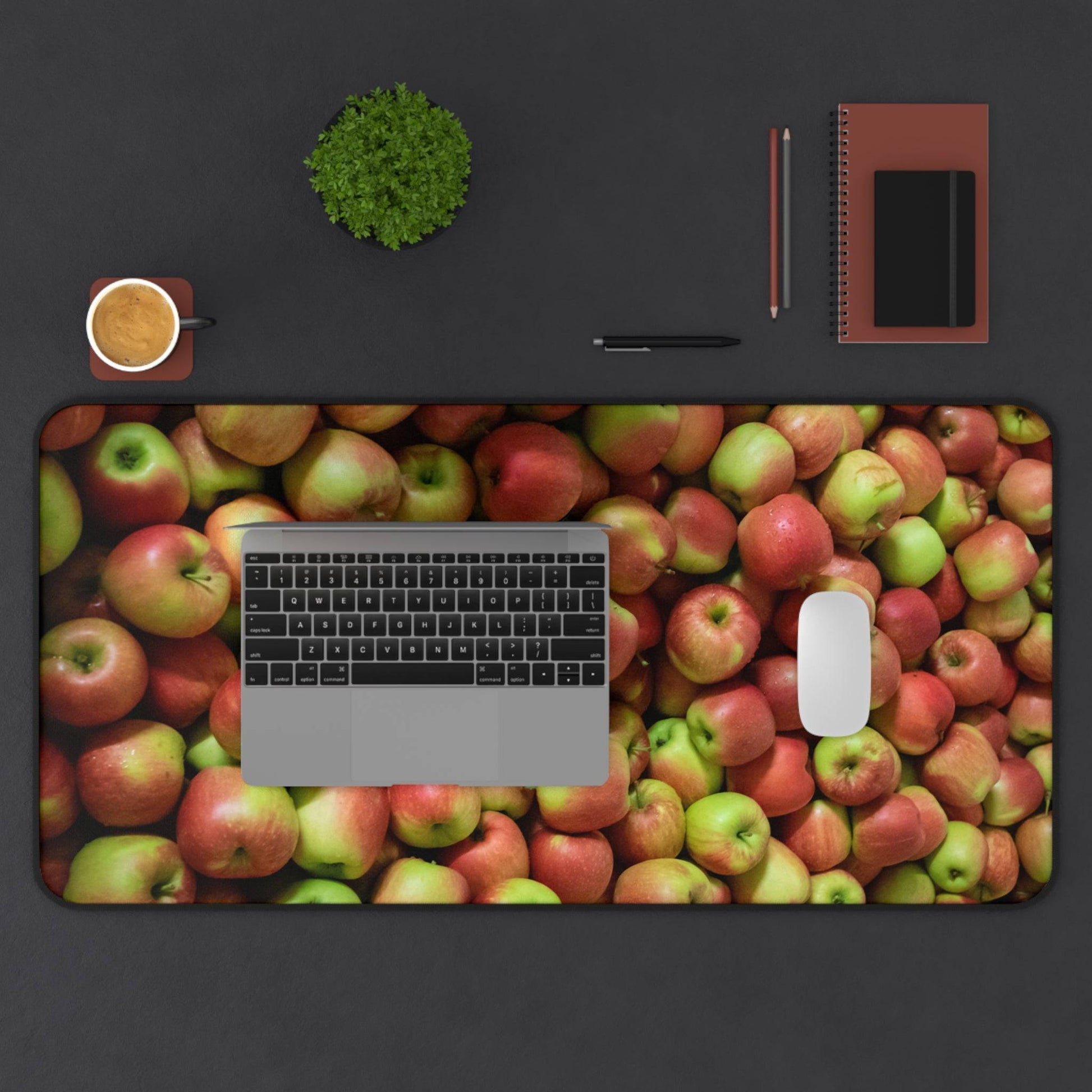 Large Luxury Desk Mat Premium Quality Neoprene Mouse Pad Apples Desk Mat Fruits Light Weight Multi-Functional Desk Mat Office Supplies - The Storied Desktop