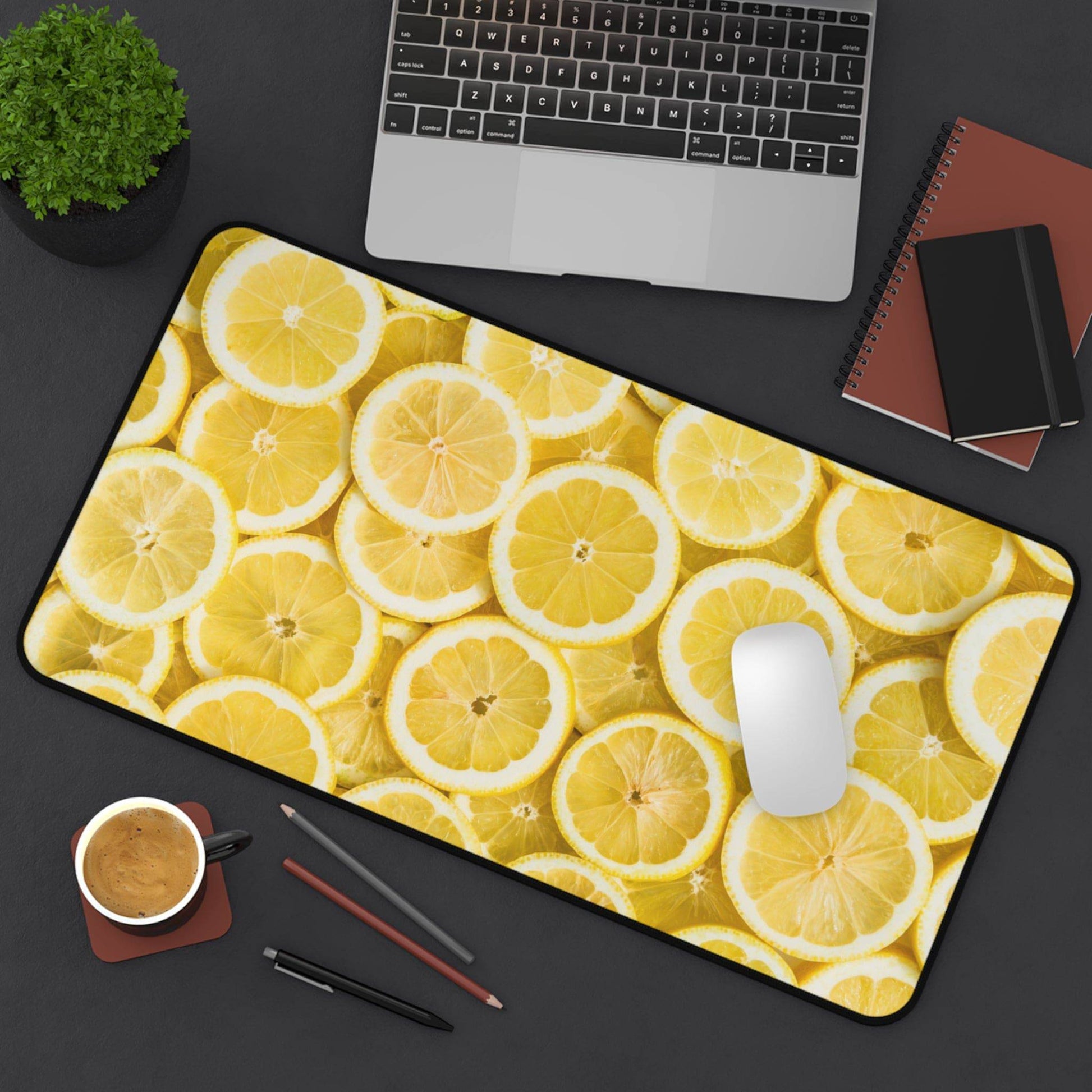 Large Luxury Desk Mat Premium Quality Neoprene Mouse Pad Lemons Desk Mat Fruits Light Weight Multi-Functional Desk Mat Office Supplies - The Storied Desktop