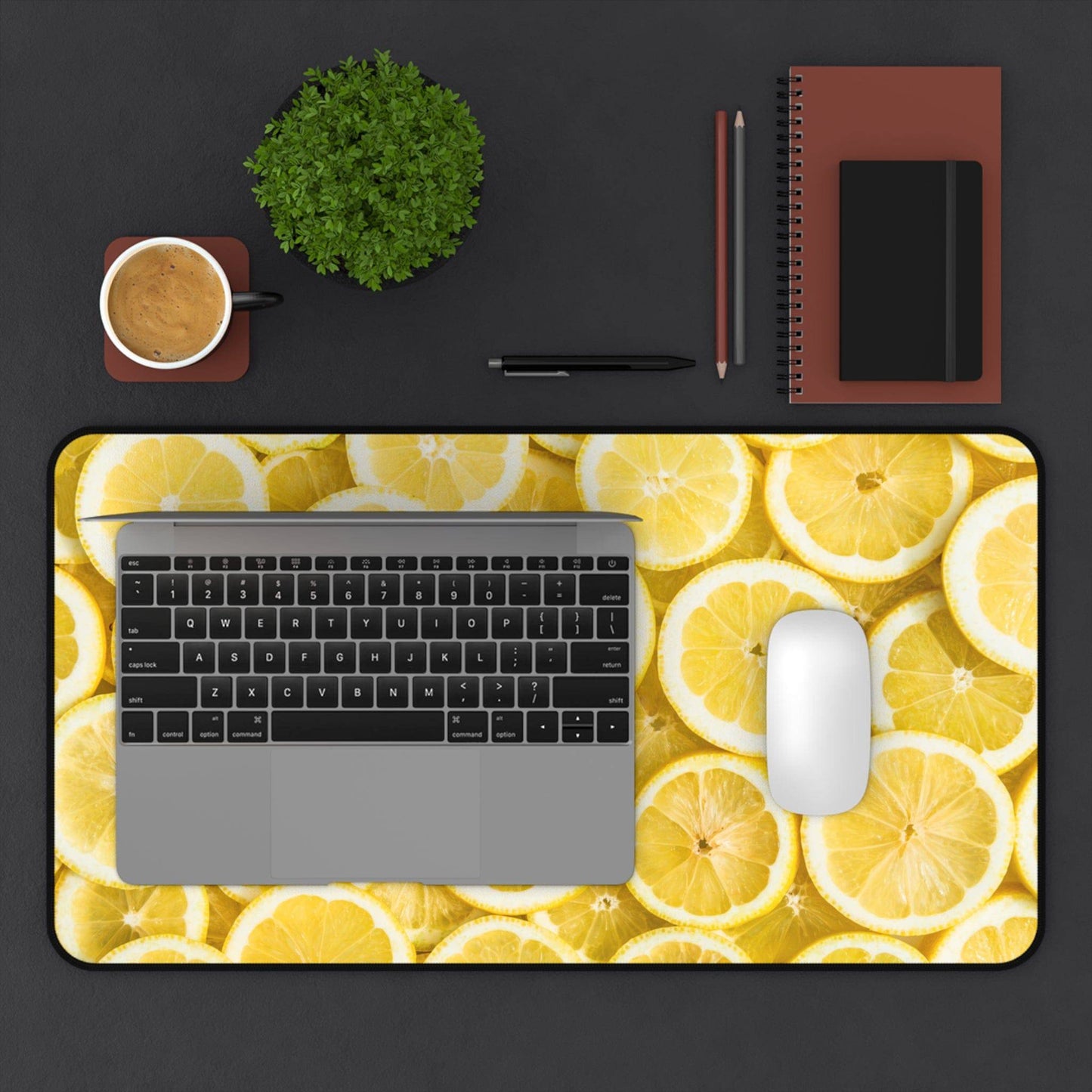 Large Luxury Desk Mat Premium Quality Neoprene Mouse Pad Lemons Desk Mat Fruits Light Weight Multi-Functional Desk Mat Office Supplies - The Storied Desktop