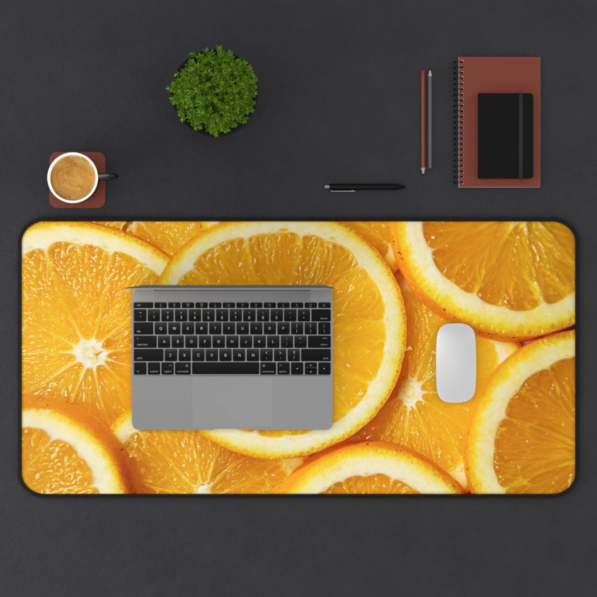 Large Luxury Desk Mat Premium Quality Neoprene Mouse Pad Oranges Desk Mat Fruits Light Weight Multi-Functional Desk Mat Office Supplies - The Storied Desktop