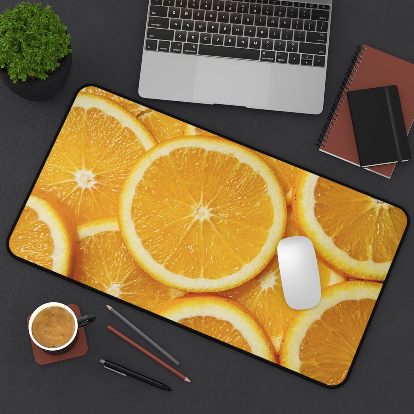 Large Luxury Desk Mat Premium Quality Neoprene Mouse Pad Oranges Desk Mat Fruits Light Weight Multi-Functional Desk Mat Office Supplies - The Storied Desktop