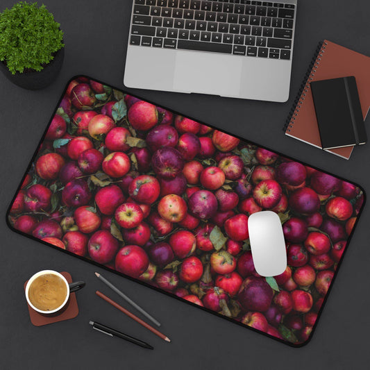 Large Luxury Desk Mat Premium Quality Neoprene Mouse Pad Red Apples Desk Mat Fruits Light Weight Multi-Functional Desk Mat Office Supplies - The Storied Desktop