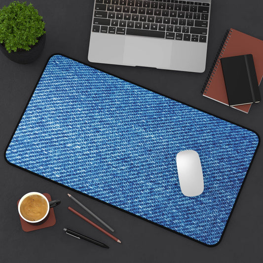 Large Luxury Desk Mat Premium Quality Neoprene Mouse Pad Blue Denim Desk Mat Light Weight Multi-Functional Desk Mat Office Supplies - The Storied Desktop