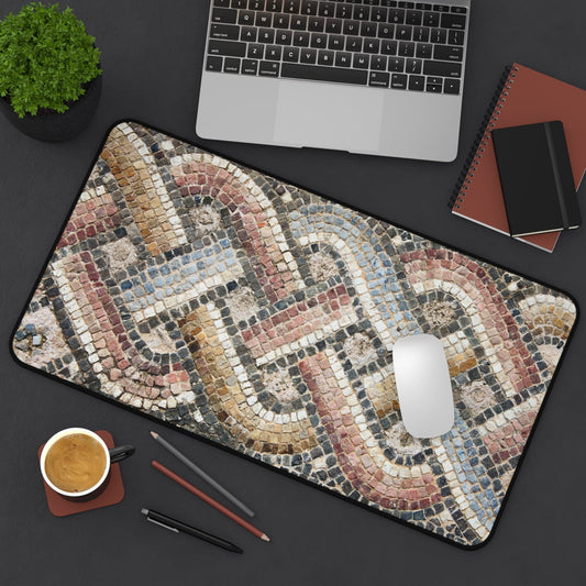 Large Luxury Desk Mat Premium Quality Neoprene Mouse Pad Braided Mosaic Tile Desk Mat Light Weight Multi-Functional Desk Mat Office Supplies - The Storied Desktop