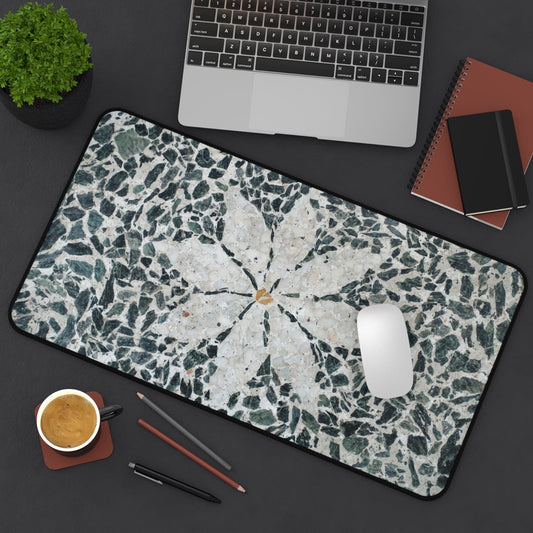 Large Luxury Desk Mat Premium Quality Neoprene Mouse Pad Floral Terrazzo Desk Mat Light Weight Multi-Functional Desk Mat Office Supplies - The Storied Desktop