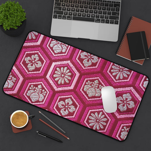 Large Luxury Desk Mat Premium Quality Neoprene Mouse Pad Fuchsia Geometric Desk Mat Light Weight Multi-Functional Desk Mat Office Supplies - The Storied Desktop