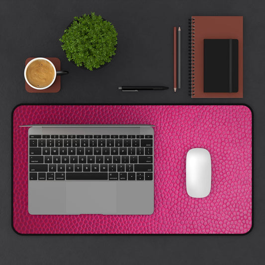 Large Luxury Desk Mat Premium Quality Neoprene Mouse Pad Fuchsia Pebbled Desk Mat Light Weight Multi-Functional Desk Mat Office Supplies - The Storied Desktop