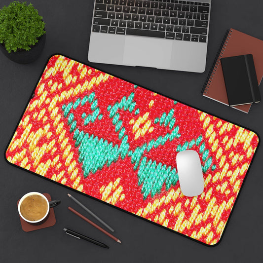 Large Luxury Desk Mat Premium Quality Neoprene Mouse Pad Vibrant Aztec Desk Mat Light Weight Multi-Functional Desk Mat Office Supplies - The Storied Desktop