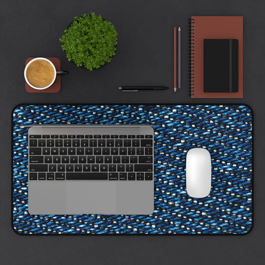 Large Luxury Desk Mat Premium Quality Neoprene Mouse Pad Vintage Denim Desk Mat Light Weight Multi-Functional Desk Mat Office Supplies - The Storied Desktop